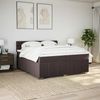 vidaXL Boxspringbett mit Matratze Dunkelbraun 200x200 cm Stoff 3287185 Bild 3