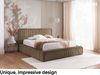 MEBLINI Polsterbett 140x200 mit Lattenrost mit Matratze - MESUT - Braun Cordstoff - Bubble Bett - Cloud Bett - Marshmallow Bed - Kopfteil Bett mit Stauraum Bild 2