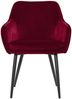 Esszimmerstuhl Polyester Metall Rot Bild 2