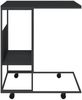 vidaXL Beistelltisch mit Rollen Schwarz 55x36x63,5 cm Holzwerkstoff 343109 Bild 3