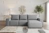 Ecksofa Designersofa ESTELLE in Stoff Opera Velvet Grau Ottomane Rechts Bild 2