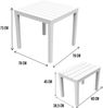 Dmora Outdoor-Lounge-Set Alambico, Gartenkomposition mit 1 quadratischem Tisch und 2 Bänken, Indoor- und Outdoor-Lounge von Pic Nic, 100 % Made in Italy, Weiß Bild 3