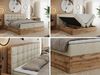 Boxspringbett mit Kopfteil und Topper, Polsterbett - ALBERO 1 - 140 x 200 cm - Beige Velvet - H4 Bild 2