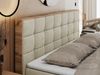Boxspringbett mit Kopfteil und Topper, Polsterbett - ALBERO 1 - 140 x 200 cm - Beige Velvet - H4 Bild 4