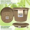 Heimwerkercenter Pflanzkübel MePla - Blumentopf Cylindro ø15cm, Untersetzer ø14cm Taupe, Kunstoff Bild 4