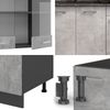 Singleküche R-Line Beton/Anthrazit 140 cm ohne Arbeitsplatte Vicco Bild 4