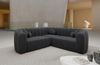 Samtstoff Ecksofa Almeria L Form - Strukturstoff - anthrazit Bild 2