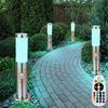 4er RGB LED Wegelampe, Bewegungsmelder, IP44, H 45cm Bild 5