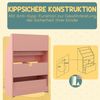 Kinder Bücherregal Mit Schublade Auf Rollen & Kippsicherung - Spielzeugregal Mit Melaminoberfläche Für 3-12 Jahre,Rosa Bild 3