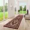 Vimoda Orientteppich Klassisch Orient Teppich Wohnzimmer Dunkel Rot Stil Ornament, Rechteckig, Höhe: 11 mm, Orient Läufer dicht gewebt in bester Qualität Bild 3