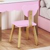 Schminktisch-Set für Kinder 68x35x86 cm in Pink mit Acrylspiegel und Hocker Bild 5