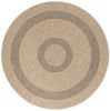 KADIMA DESIGN Outdoorteppich LOCARNO Wetterfest UV-Beständig Balkon Waschbar Vintage, Rund, Höhe: 3 mm, Schwarz, 120x120 cm, Strapazierfähig Balkonteppich Waschbar Bild 2