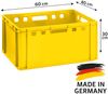 Fleischerkiste 2x Metzgerkiste 60x40x30cm Lagerkiste E3 hoch | Extrem robuste Stapelkiste | Fleischkiste Eurobox lebensmittelecht, stapelbar Bild 2