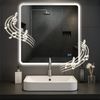 Badspiegel WIEN 80x80 mit Bluetooth - 80x3,5x80cm, Glas, Klarglas | Badezimmerspiegel Wandspiegel Bild 5