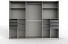 Kleiderschrank Saigon in Saharagrau mit einer Türfront in Glas Saharagrau – Schwebetürenschrank in verschiedenen Größen wählbar - Schwebetürenschrank 3 türig - 270 cm Breite Bild 4