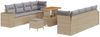 vidaXL Gartensofa-set mit Kissen 11 pcs Beige und Hellgrau Poly-Rattan 3363932 Bild 2