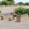 vidaXL Gartensofa-set mit Kissen 11 pcs Beige und Hellgrau Poly-Rattan 3363932 Bild 3