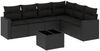 vidaXL 7-tlg. Garten-Sofagarnitur mit Kissen Schwarz Poly Rattan 3219005 Bild 2