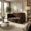 Wohnero24 Nessi 3 Schlafsofa 133x195 cm mit Schlaffunktion & Bettkasten – Braun Bild 2