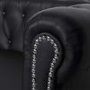 Chesterfield-Sofa 2-Sitzer Kunstleder Schwarz Bild 3