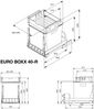 MÜLLEX EURO-BOXX 40-R Abfallsystem inklusive Auszugssystem als Vollauszug, 35 Liter / ab 40 cm Schrankbreite Bild 2