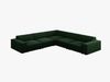 Micadoni Symmetrisches Ecksofa Jodie 6-Sitzer Samtstoff Flaschengrün Bild 3