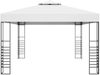 Gartenpavillon, Pavillon Pulverbeschichteter Stahl 4x3x2,7 m Weiß Bild 3