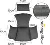 sunnypillow Hängesessel Auflage für Rattan & Polyrattan Hängeschaukel, Anhrazit Bild 2