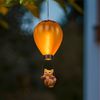 2x LED Solar, Hängelampe, Hund Katze, Heißluftballon, H 49 cm Bild 3