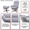 MCW Relaxsessel MCW-L12, Schaukel- und Wippfunktion, Um 360° drehbar Bild 3