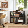 COSTWAY Bücherregal, Plattenspielerständer für 300 Alben, Metall Bild 2
