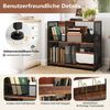 COSTWAY Bücherregal, Plattenspielerständer für 300 Alben, Metall Bild 4