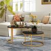 HAUSS SPOLE Couchtisch rund 2er-Satztisch Beistelltisch stapelbarer Sofatisch mit Bodenschutz (2-St) Bild 5