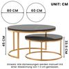 HAUSS SPOLE Couchtisch rund 2er-Satztisch Beistelltisch stapelbarer Sofatisch mit Bodenschutz (2-St) Bild 4