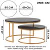 HAUSS SPOLE Couchtisch rund 2er-Satztisch Beistelltisch stapelbarer Sofatisch mit Bodenschutz (2-St) Bild 3