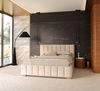 thematys Polsterbett Bett Stauraumbett Velours 90x200, 120x200, 140x200, 160x200, 180x200cm (MADE IN EU - mit hochwertigem Velours Bezug, Bettrahmen, Bett, Optional mit Matratze bestellbar, mit großen gepolsterten Kopfteil, mit Bettkasten zum aufklappe... Bild 5