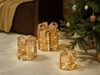 Weihnachtsdekoration 3er Set LED SLIVSO Weihnachtsgeschenke 20 25 30 cm Gold Bild 3