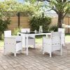 vidaXL Gartenstuhl mit Kissen 4 pcs Weiß 53 x 49 x 85 cm Polypropylen 847481 Bild 3