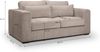 Sofa 2,5 Sitzer B/H/T: 200 x 92 x 112 cm in beige-braun Bild 3