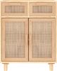 vidaXL Sideboard Braun 60x30x75 cm Massivholz Kiefer und Natur-Rattan 345638 Bild 4