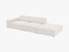 Micadoni Sofa Jodie 3-Sitzer Rechts Strukturierter Stoff Megan Helles Beige Bild 3