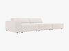 Micadoni Sofa Jodie 3-Sitzer Rechts Strukturierter Stoff Megan Helles Beige Bild 2