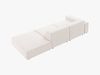 Micadoni Sofa Jodie 3-Sitzer Rechts Strukturierter Stoff Megan Helles Beige Bild 4