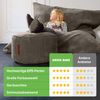 Green Bean® Sitzsack + Pouf im Set - XXL Riesensitzsack mit passendem Sitzhocker | Bean Bag mit EPS Füllung - Anthrazit Bild 5