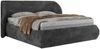 Polsterbett mit Lattenrost, Doppelbett Bettkasten, Bettgestell mit Gasdruckfeder - CAELA CLASSIC - 180 x 200 cm - Grau Cord Bild 5