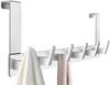 SURFOU Türhaken Kleiderhaken Tür Türhaken zum Einhängen Ohne bohren Handtuchhalter, Werkzeugräume, Küchen, Arbeitszimmer, für Schlafzimmer, Badezimmer, (Rostfreiem Aluminiumlegierung badezimmer zubehör für 2 cm dicke Türen, 40*14cm tür organizer, 1-St,... Bild 5