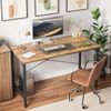 Schreibtisch 120x48 cm Industrie-Design Metall Holz PC Tisch Bild 2