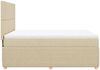 vidaXL Boxspringbett mit Matratze Creme 140x190 cm Stoff 3292049 Bild 5