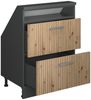 Küchenschrank für Dachschrägen R-Line Artisan-Eiche 60 cm mit 2 Schubladen Vicco Bild 4