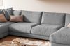 KAWOLA Sofa MADELINE Wohnlandschaft U-Form Cord grau Longchair rechts 86 x 224 x 425 cm Bild 5